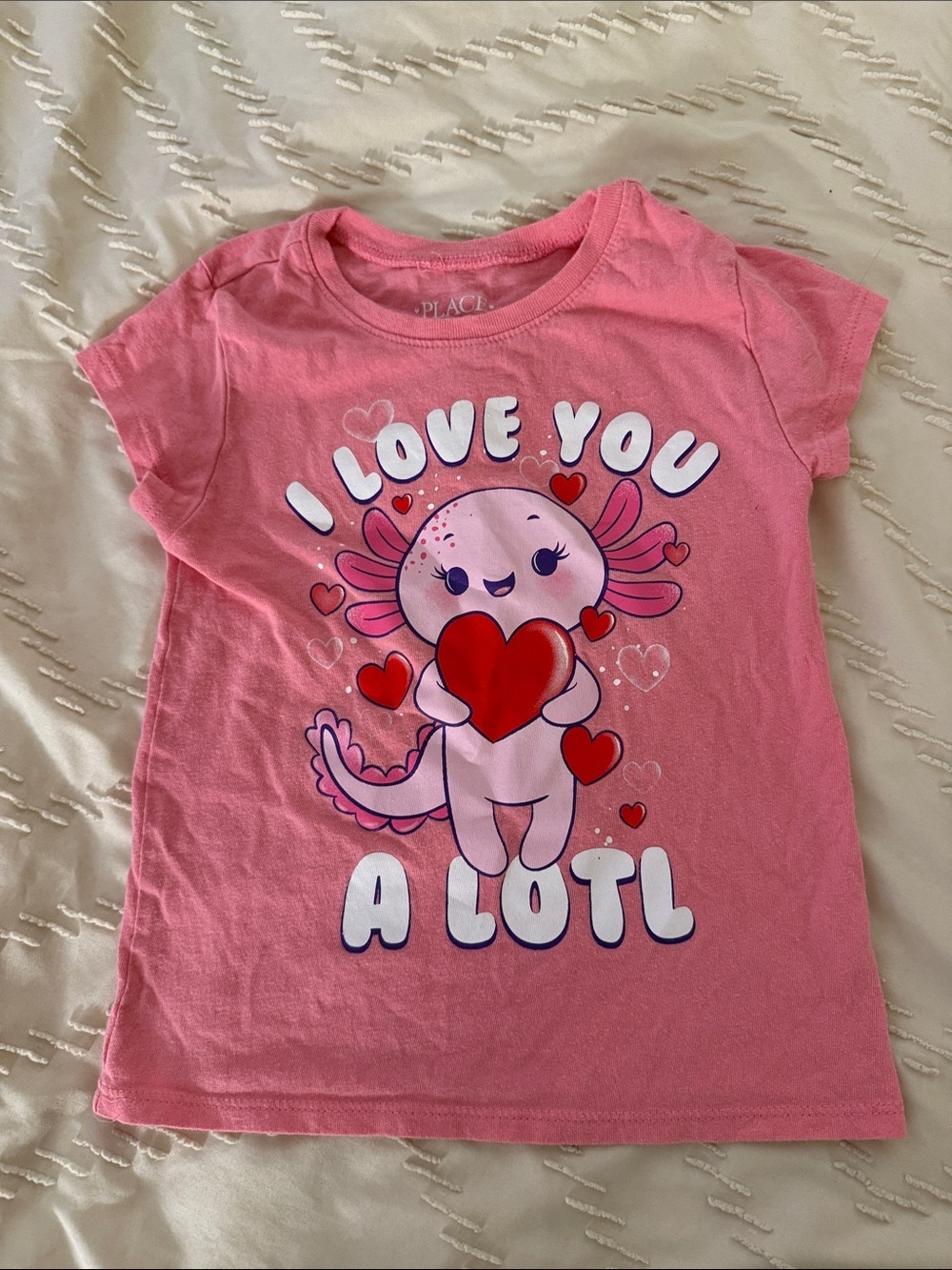 The Children's Place Pink Axolotl Heart Graphic Tee